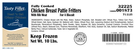 Advance Food Tasty Fillet Breaded Chicken Breast, 2.25 Ounce -- 71 per case.