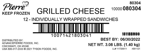 Pierre Classic Grilled Cheese, 4.1 Ounce -- 12 per case.