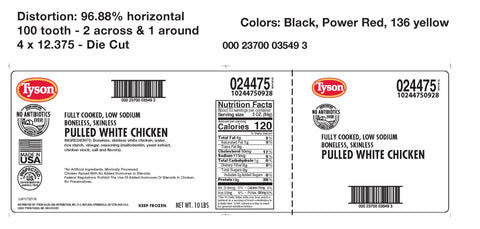 Chicken Breast Meat Pulled 100% All Natural Low Sodium Fc