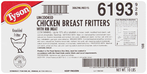 Tyson Country Fried Chicken Breast, 5.3 Ounce -- 30 per case.
