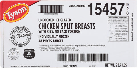 Chicken Breast Split W/o Back Medium Uc If 8 Oz 15457-0928