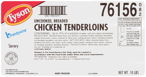 Chicken Tenderloin Breaded Savory 76156-0082
