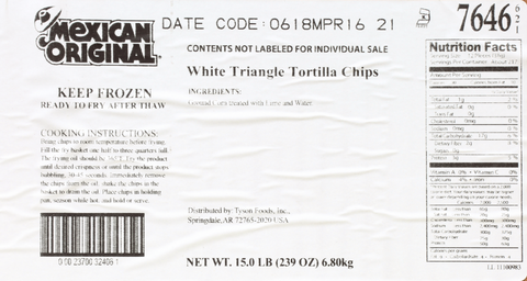 Mexican Original® TORTILLA CHIP TRI WHITE RAW 10076460621