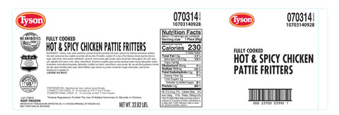 Chicken Pattie Hot 'n Spicy Whole Grain Fc Cn 3.53 Oz 70314-0928
