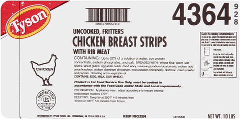 Tyson® CHICKEN BREAST STRIP FRITTER BREADED HOMESTYLE PEPPER 10043640928