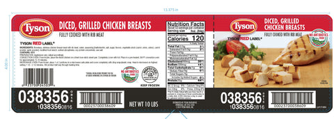 Tyson® CHICKEN BREAST MEAT DICED .5