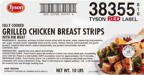 Chicken Strip Grilled Fully Cooked Nae 038355-0816