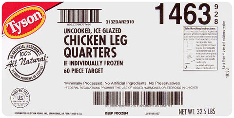 Chicken Leg Quarter All Natural Iqf 1463-0928