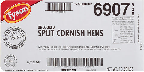 Tyson® CORNISH HEN HALVES WOG 10069070928