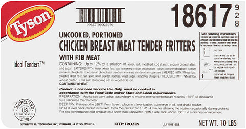 Tyson Uncooked Peppered Chicken Breast Tender Fritter, 5 Pound -- 2 per case.