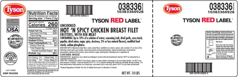 Chicken Breast Fritter Breaded Hot 'n Spicy 4 Oz 38336-0928