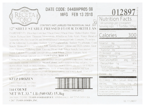 Mexican Original® TORTILLA FLOUR PRESSED 12