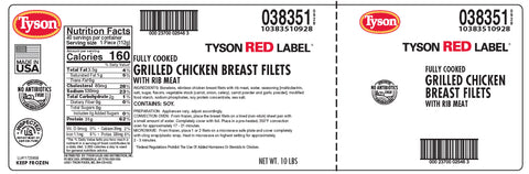 Chicken Breast Fillet Boneless Skinless Fc Select Cut Unbreaded Grill 4 Oz 38351-0928