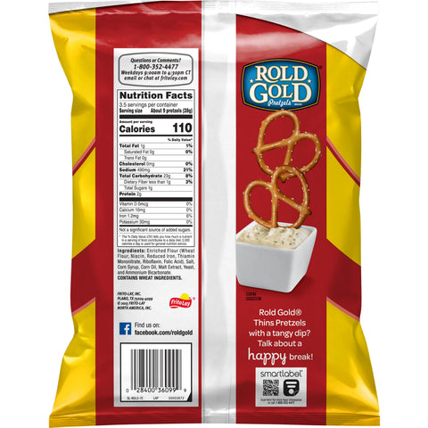 Rold Gold Pretzel Thins, 3.5 Ounce -- 20 per case