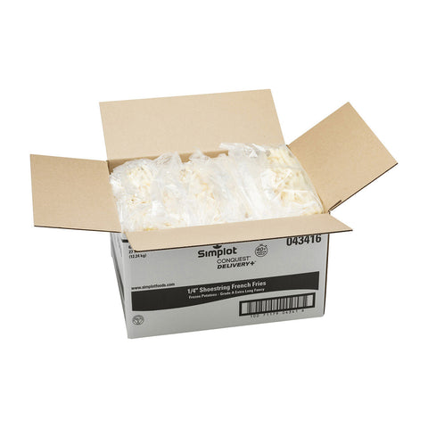 Conquest Delivery Plus Clear Coated Shoestring Cut Fries, 4.5 Pound -- 6 per case