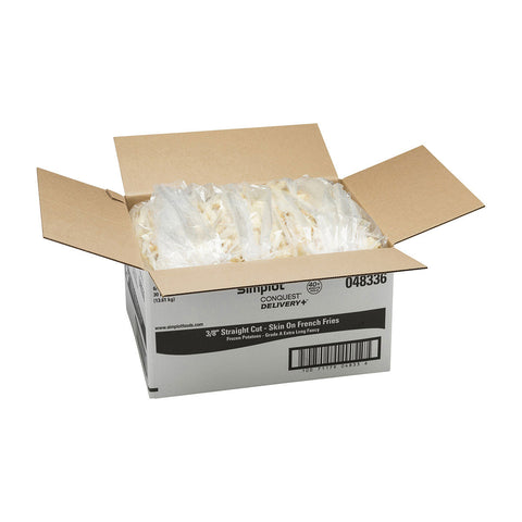 Conquest Delivery Plus Clear Coated Skin On Straight Cut Fries, 5 Pound -- 6 per case