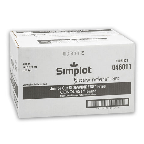 Simplot Sidewinders Junior Cut Sample Fries, 4.5 Pound -- 6 per case
