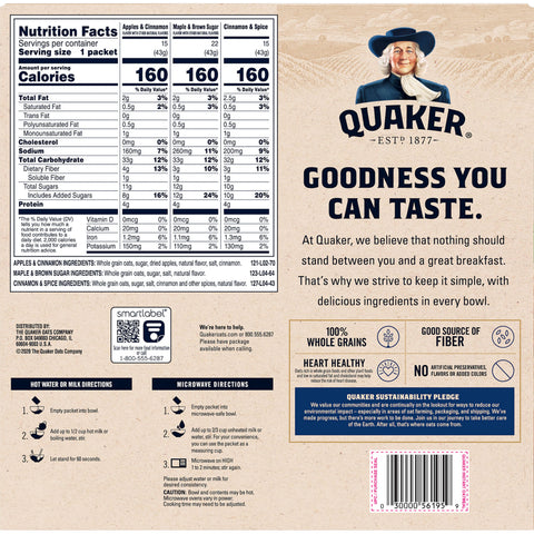 Quaker® OATMEAL INSTANT VARIETY PACK
