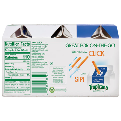 Tropicana Pure Premium JUICE ORANGE PURE PREMIUM PLUS CALCIUM CARTON
