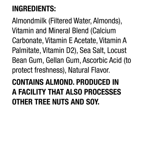 Milk Pure Almond Unsweetened Esl