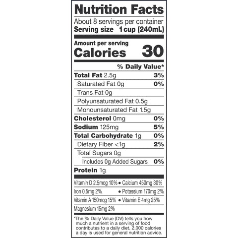 Silk Unsweetened Pure Almond Milk, 64 Ounce -- 6 per case.