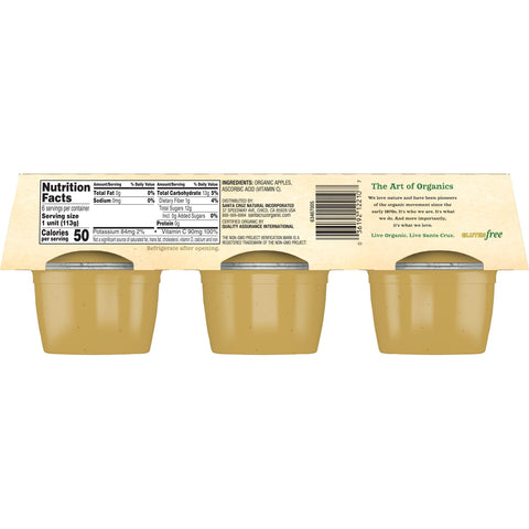 Santa Cruz APPLESAUCE UNSWEETENED ORGANIC SINGLE SERVE CUP