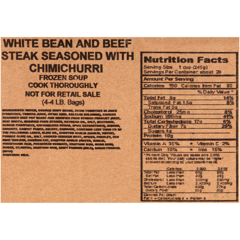 Truesoups® SOUP CHIMICHURRI STEAK & WHITE BEAN 152020/78004171