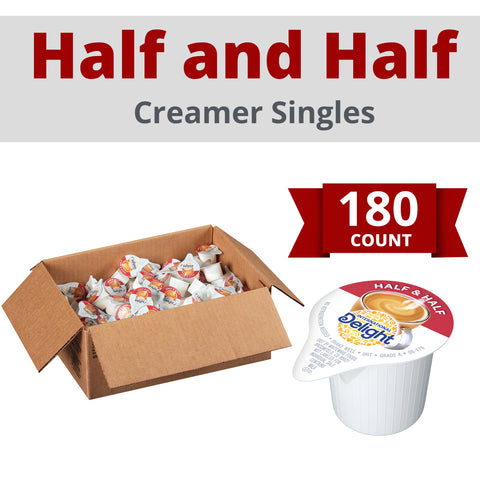 International Delight Coffee House Inspirations Portion Control Half and Half Unflavored Creamer -- 180 per case.