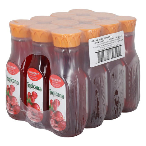 Pepsico Tropicana Pure Premium Cranberry Cocktail Juice, 12 Ounce -- 12 per case