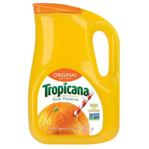 Tropicana Pure Premium JUICE ORANGE NO PULP PLASTIC BOTTLE REFRIGERATED