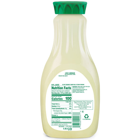 Tropicana DRINK LEMONADE 10% PLASTIC BOTTLE