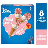 Blue Bunny ICE CREAM CONE MINI SWIRL STRAWBERRY
