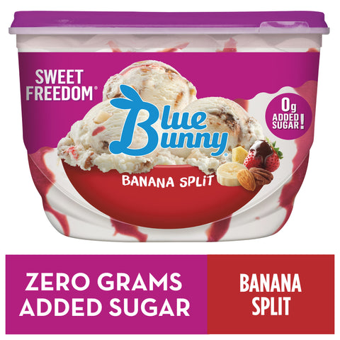 Sweet Freedom ICE CREAM BANANA SPLIT NO-SUGAR-ADDED PLASTIC TUB