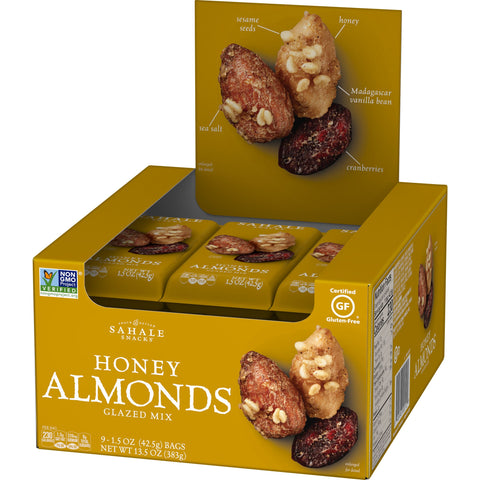 Sahale Snacks Honey Almond Glazed Mix, 1.5 Ounce -- 108 per case.