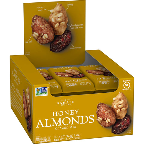 Sahale Snacks Honey Almond Glazed Mix, 1.5 Ounce -- 108 per case.