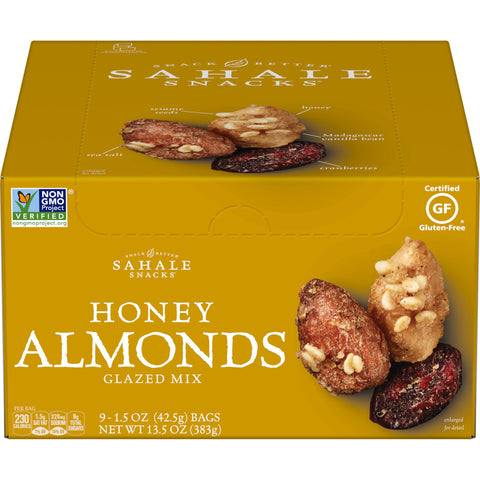 Sahale Snacks Honey Almond Glazed Mix, 1.5 Ounce -- 108 per case.