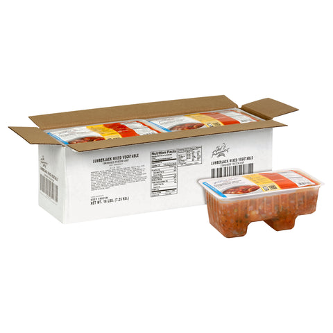 Chef Francisco Lumberjack Mixed Vegetable Soup - 4 lb. tub, 4 per case