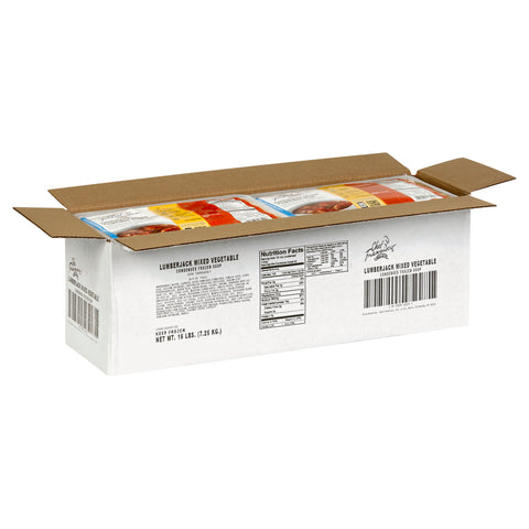 Chef Francisco Lumberjack Mixed Vegetable Soup - 4 lb. tub, 4 per case