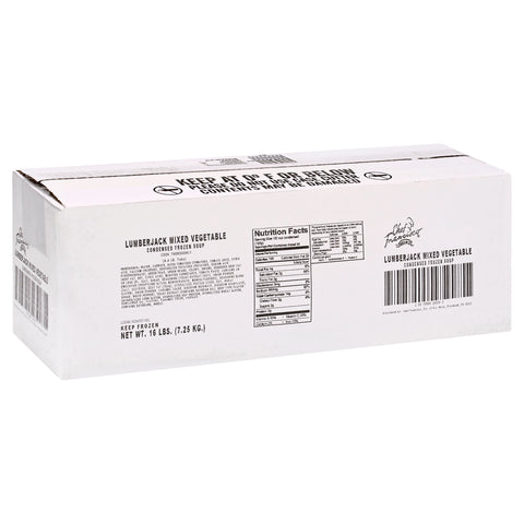 Chef Francisco Lumberjack Mixed Vegetable Soup - 4 lb. tub, 4 per case
