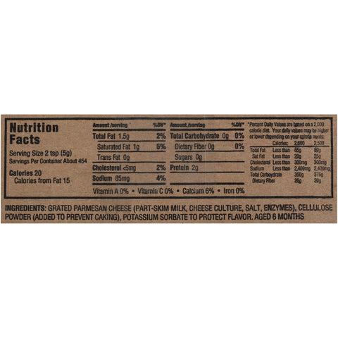 Kraft Grated Parmesan Cheese - Bag in Box, 5 Pound.