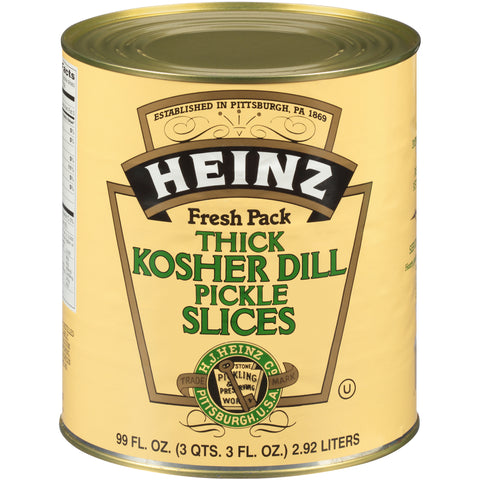 Heinz Pickle Kosher Dill Thick Slice Crinkle Cut, 99 Fluid Ounce -- 6 Case