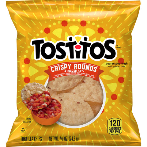 Tortilla Chip Reduced Fat Whole Grain Rich Crispy Rounds Single Serve