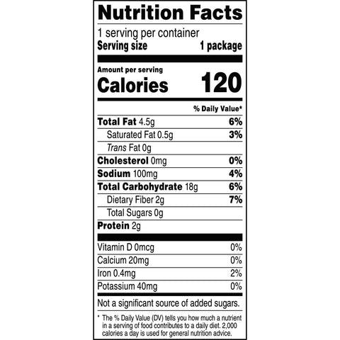Tortilla Chip Reduced Fat Whole Grain Rich Crispy Rounds Single Serve
