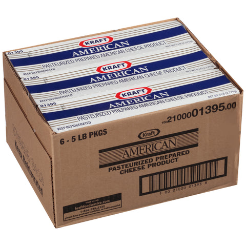Kraft American Cheese Loaf, 5 Pound -- 6 per case.