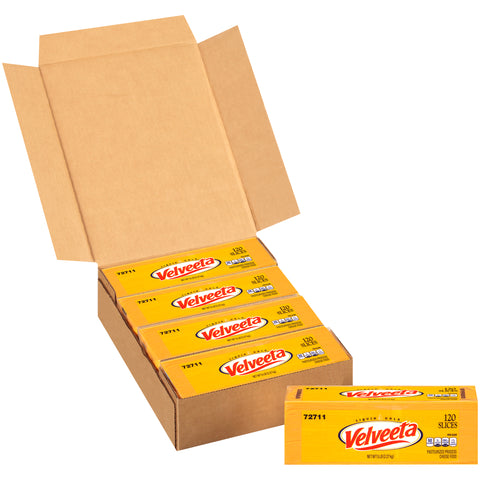 Kraft Velveeta Regular Sliced Cheese, 5 Pound -- 4 per case.
