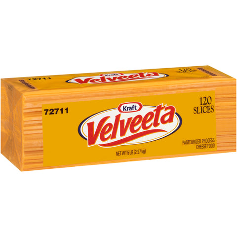 Kraft Velveeta Regular Sliced Cheese, 5 Pound -- 4 per case.