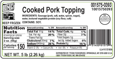 Sausage Pork Crumbles Breakfast Fc 1575-0393
