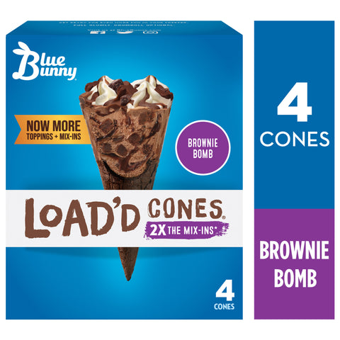 Blue Bunny CONE ICE CREAM LOADED BROWNIE BOMB