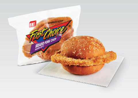 Advance Pierre Fast Choice Breaded Pork Chop Sandwich, 5.35 Ounce -- 12 per case.
