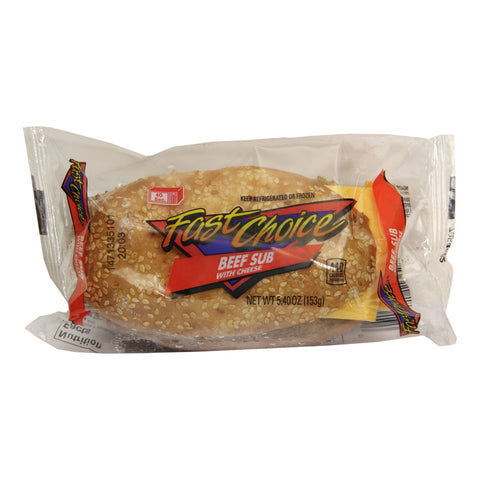 Fast Choice® SANDWICH BEEF SUB W/ CHEESE 5.4 OZ 10000001362